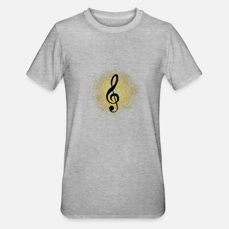 Clef aiguë - T-shirt polycoton Unisexe - gris chiné