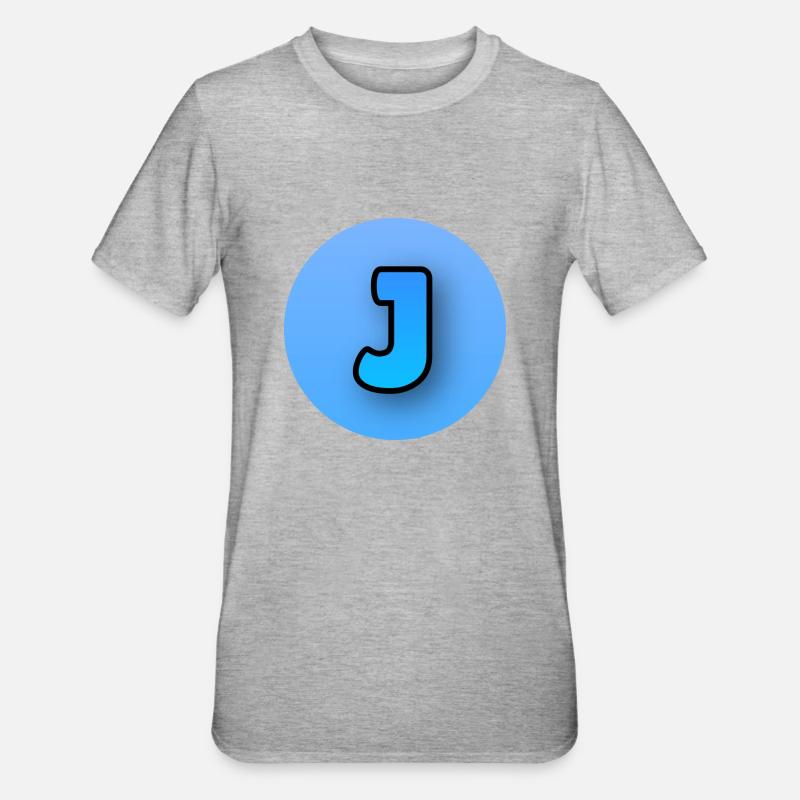 J - | de conception bleu - T-shirt polycoton Unisexe - gris chiné