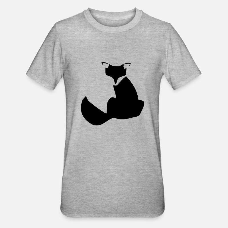 fuchs - Unisex Polycotton T-Shirt - Grau meliert