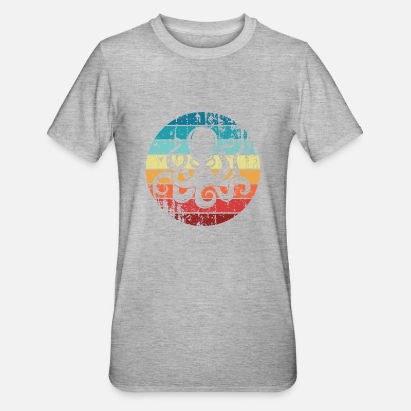 octopus octopuses squid squid - Unisex Polycotton T-Shirt - heather grey