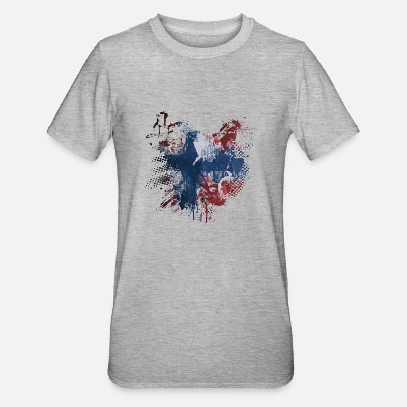 Graffitti Norwegen - Unisex Polycotton T-Shirt - Grau meliert
