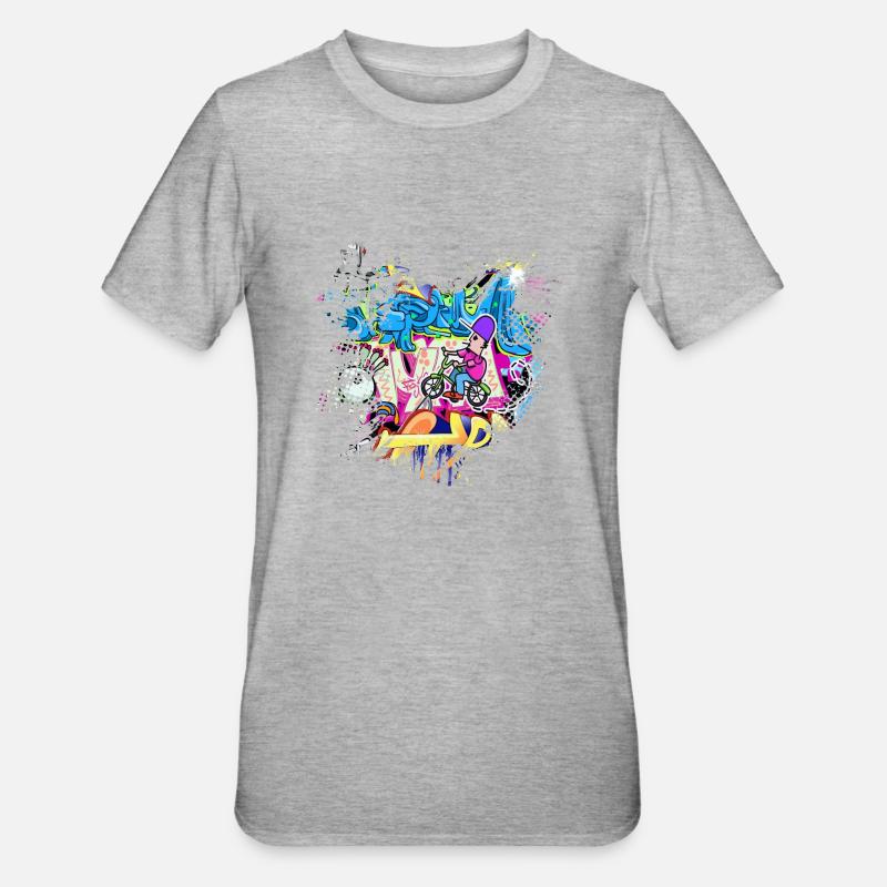 Graffitti - T-shirt polycoton Unisexe - gris chiné