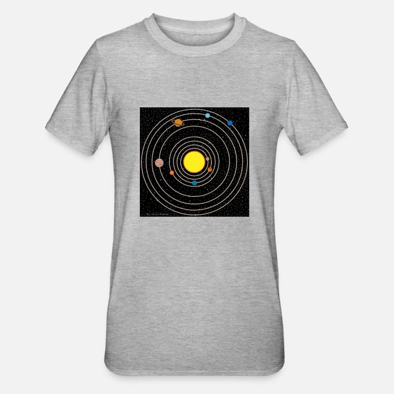 Solar system - Unisex Polycotton T-Shirt - heather grey
