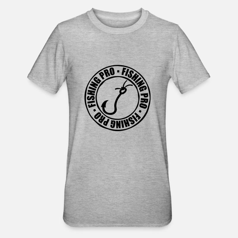 Timbre Pêche Pro - T-shirt polycoton Unisexe - gris chiné