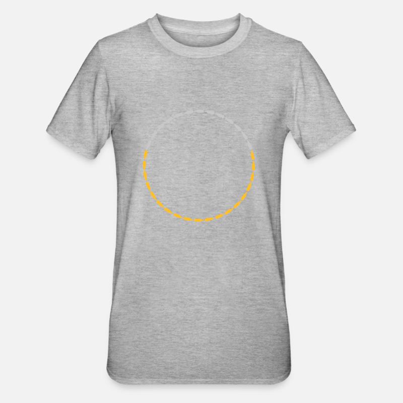 Kreis Rahmen Bierflaschen - Unisex Polycotton T-Shirt - Grau meliert