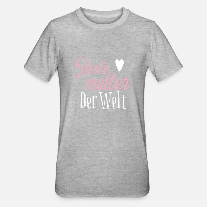 Beste Mutter der welt - Unisex Polycotton T-Shirt - Grau meliert