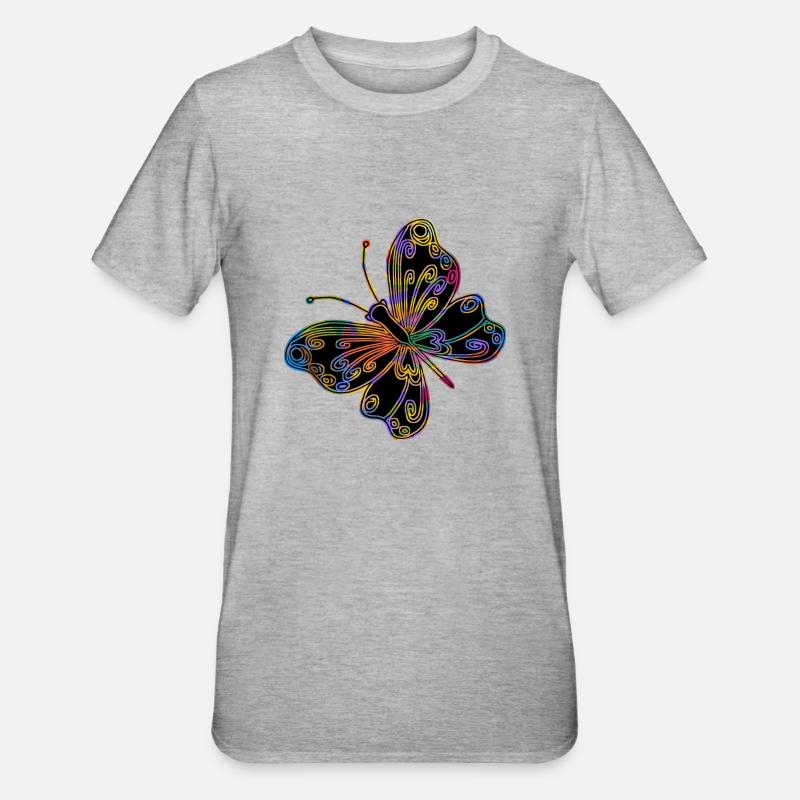 Papillon - T-shirt polycoton Unisexe - gris chiné