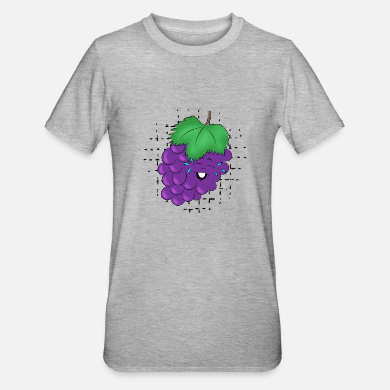 S’amuser avec Grape - T-shirt polycoton Unisexe - gris chiné