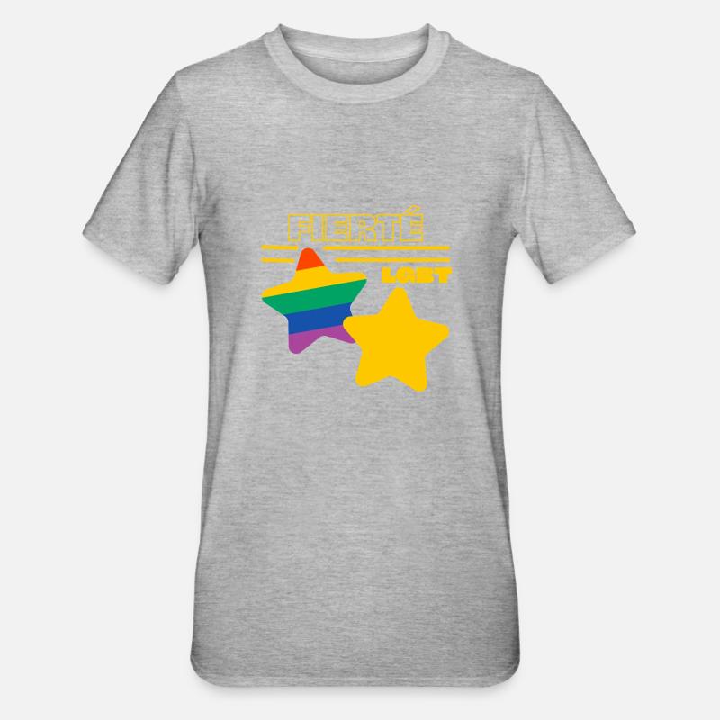 FIERTÉ LGBT - T-shirt polycoton Unisexe - gris chiné