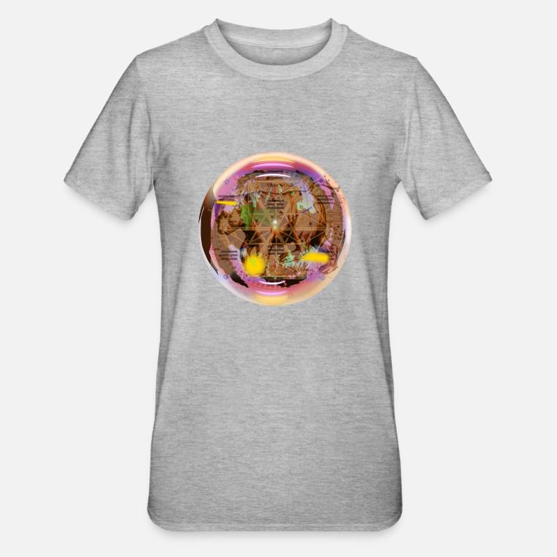 BubbleBär - Unisex Polycotton T-Shirt - Grau meliert