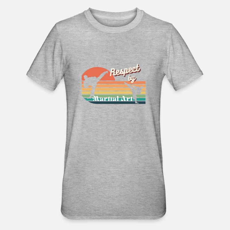 Kampfkunst - Unisex Polycotton T-Shirt - Grau meliert