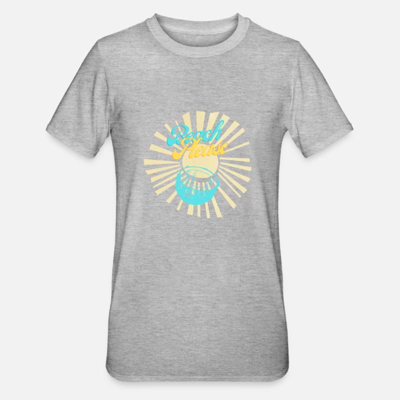 Logo de la plage - T-shirt polycoton Unisexe - gris chiné
