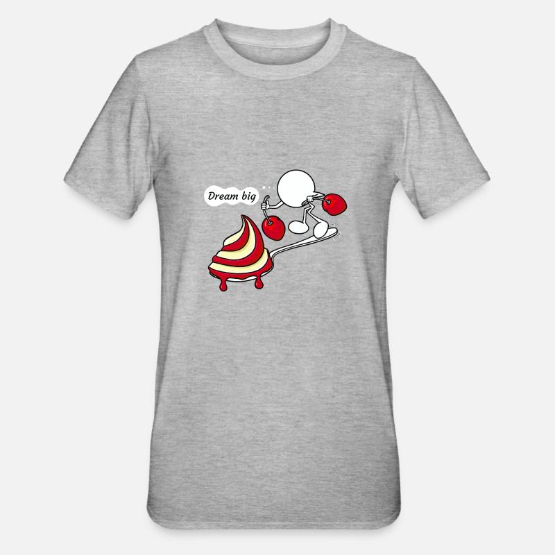 Dream Big Plain Doddle - T-shirt polycoton Unisexe - gris chiné