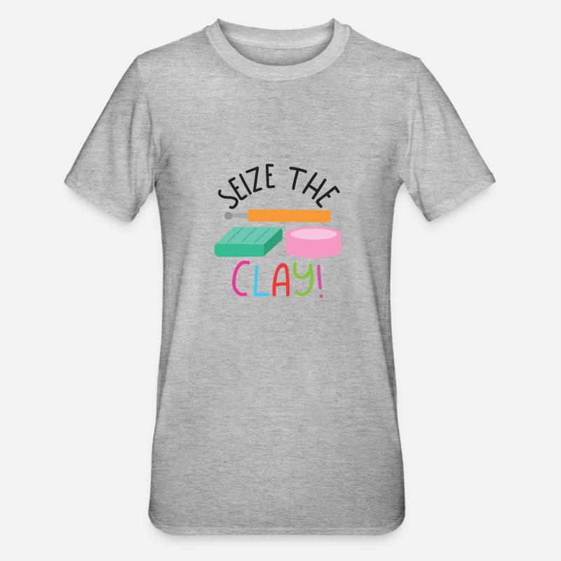 Saisir l’argile POLYMER CLAY - T-shirt polycoton Unisexe - gris chiné