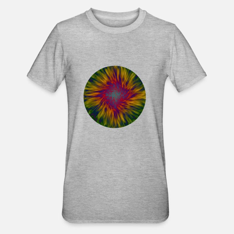 Conception abstraite de fleurs - T-shirt polycoton Unisexe - gris chiné