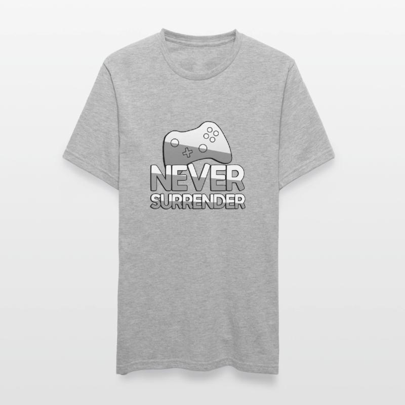 NEVER SURRENDER + Controller - Gaming Unisex Polycotton T-Shirt