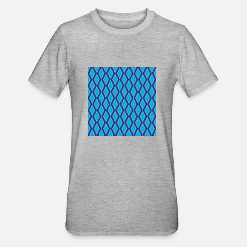 Diamantmuster - Unisex Polycotton T-Shirt - Grau meliert