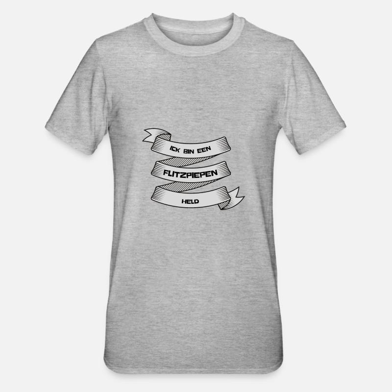 Flitzpiepenheld - Unisex Polycotton T-Shirt - Grau meliert