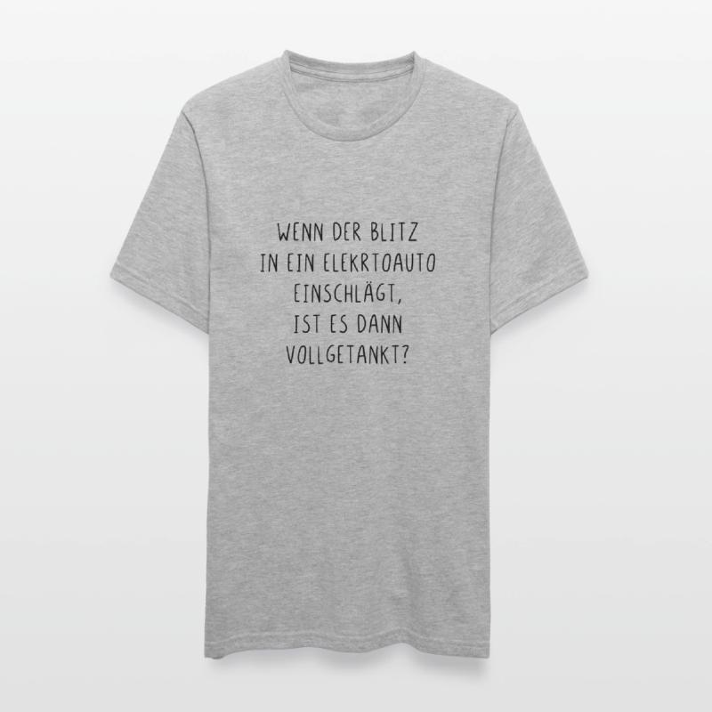 Wenn der Blitz in ein E Auto einschlägt getankt Unisex Polycotton T-Shirt