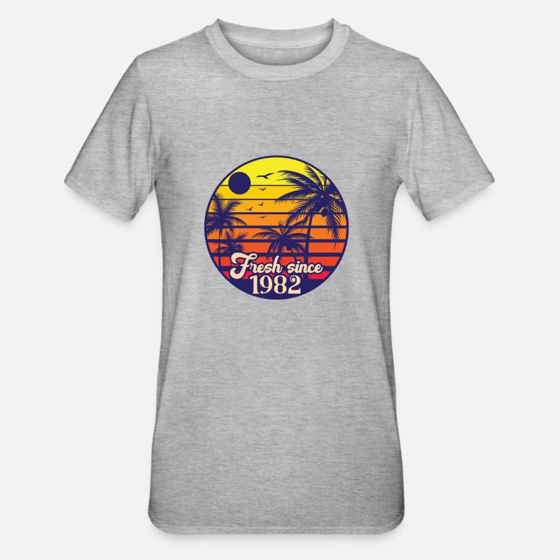 Millésime 1982 - T-shirt polycoton Unisexe - gris chiné