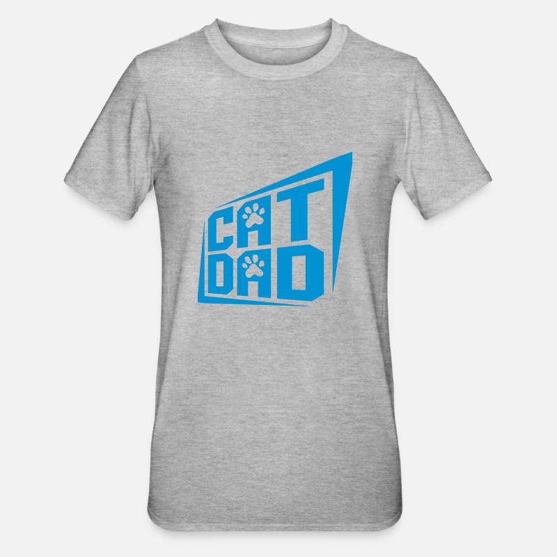 Conception du logo Cat Dad - T-shirt polycoton Unisexe - gris chiné