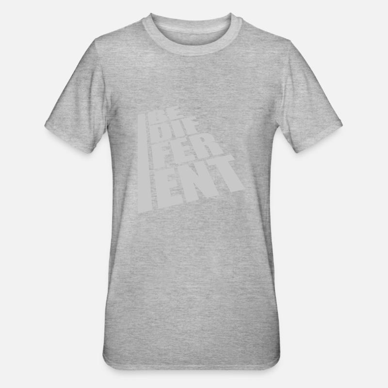 Be different Logo Design - Unisex Polycotton T-Shirt - Grau meliert
