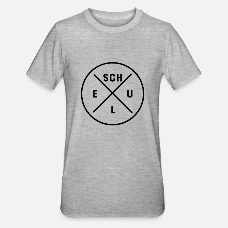 Schule - Unisex Polycotton T-Shirt - Grau meliert