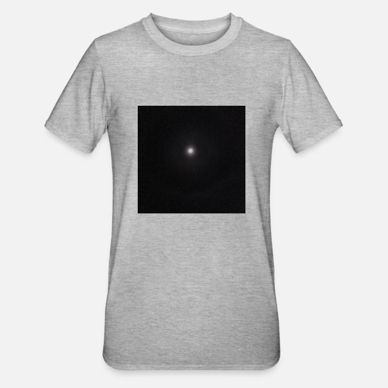 Mond mit Ring - Unisex Polycotton T-Shirt - Grau meliert