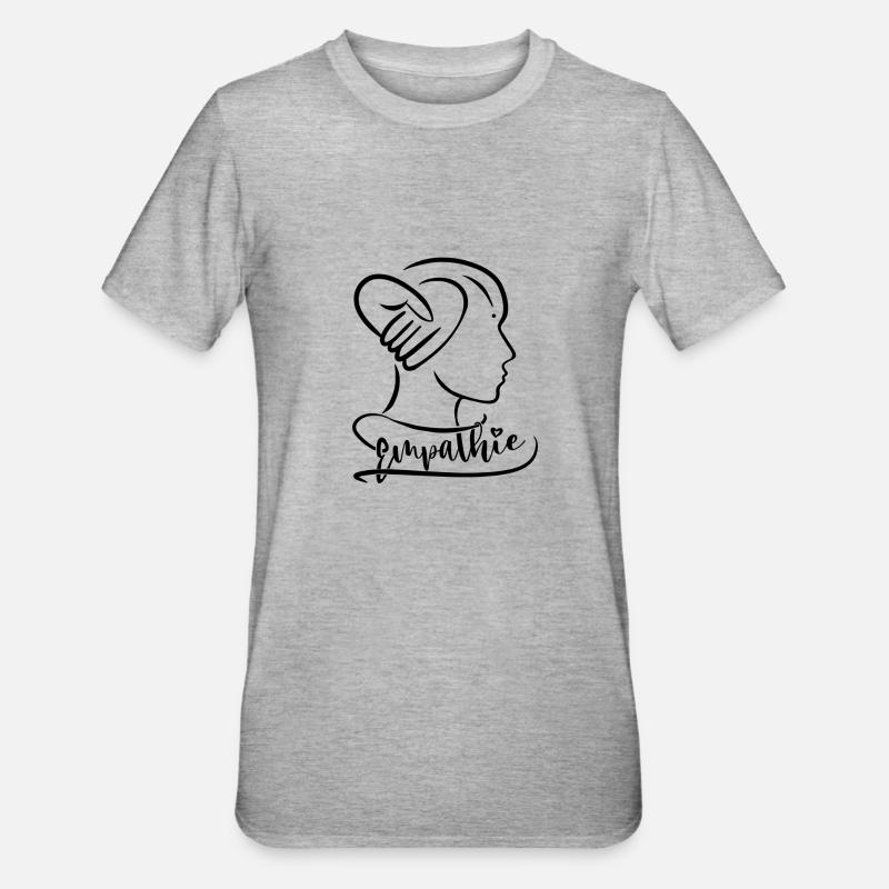 Empathie - Unisex Polycotton T-Shirt - Grau meliert