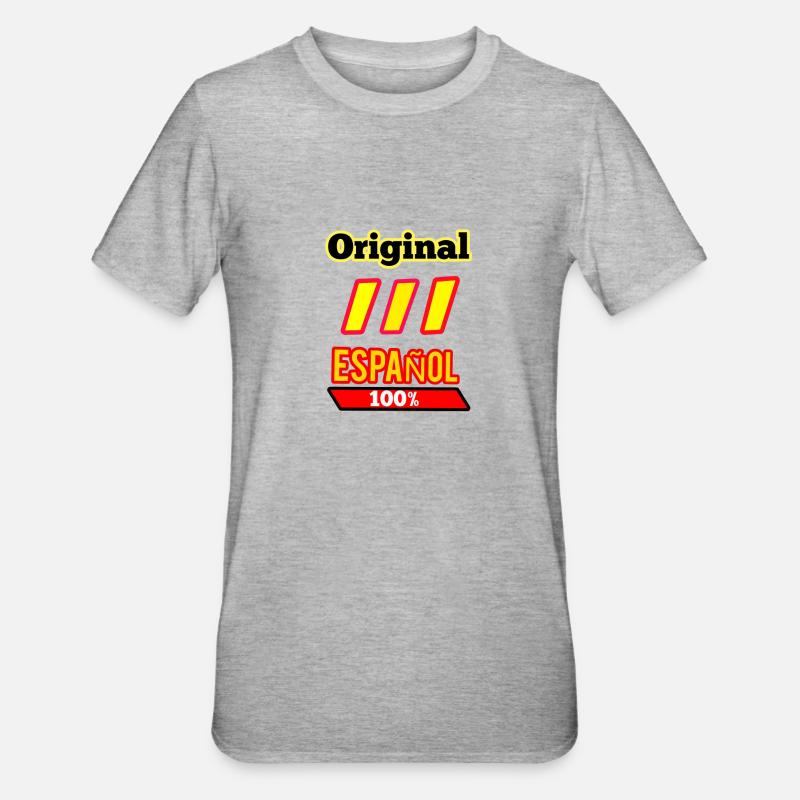Espagnol - T-shirt polycoton Unisexe - gris chiné