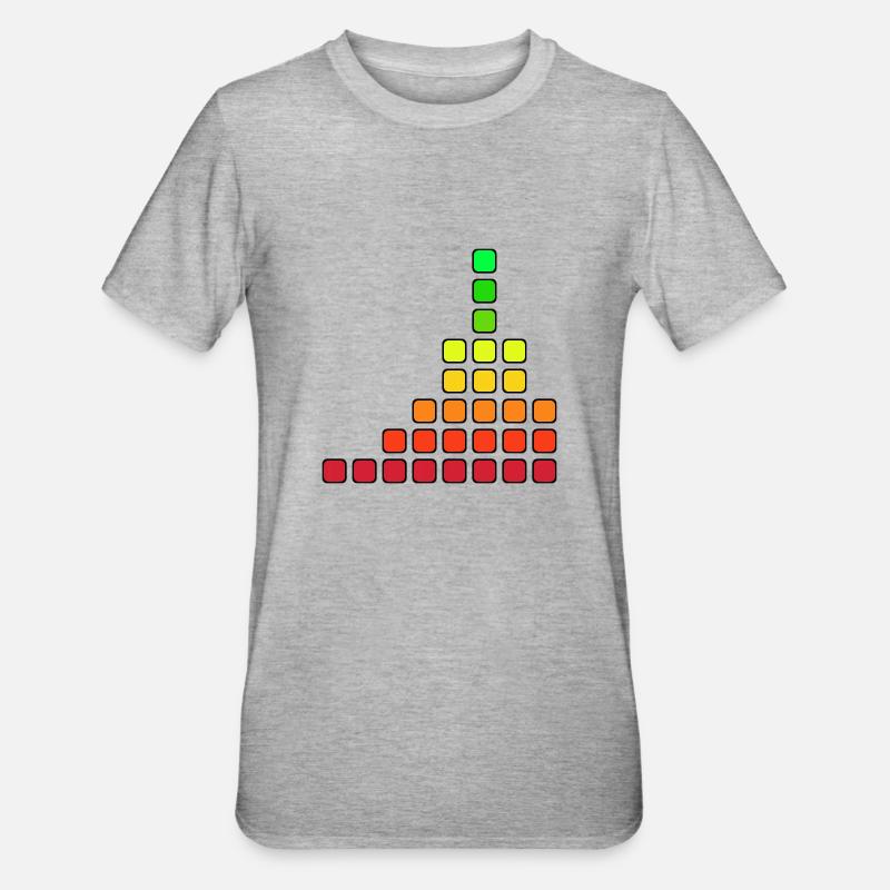 Traffic Light gradient - Fibonacci - Unisex Polycotton T-Shirt - heather grey