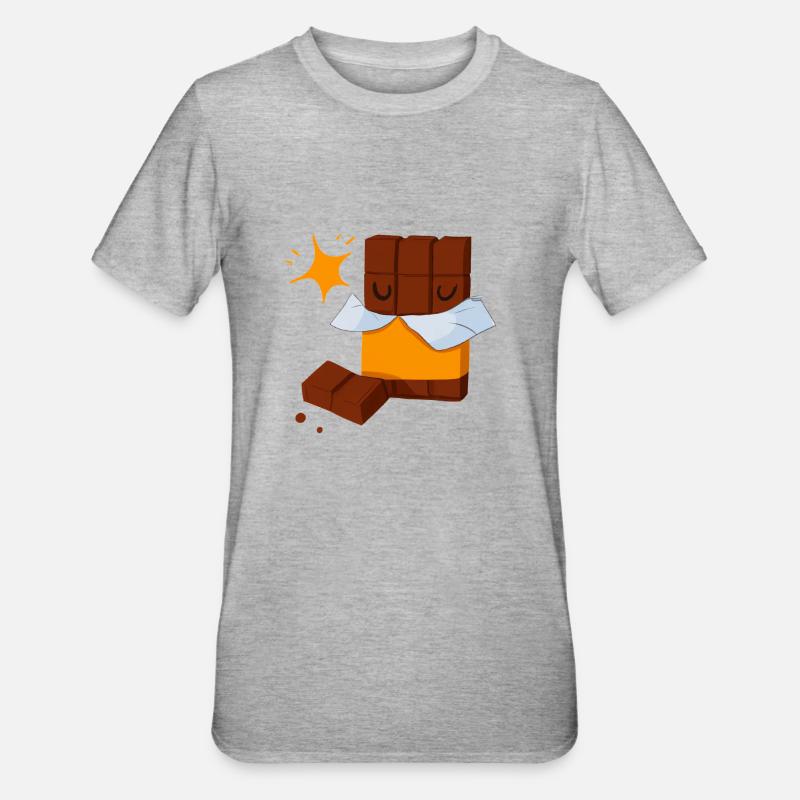 Tablette de chocolat dodo - T-shirt polycoton Unisexe - gris chiné