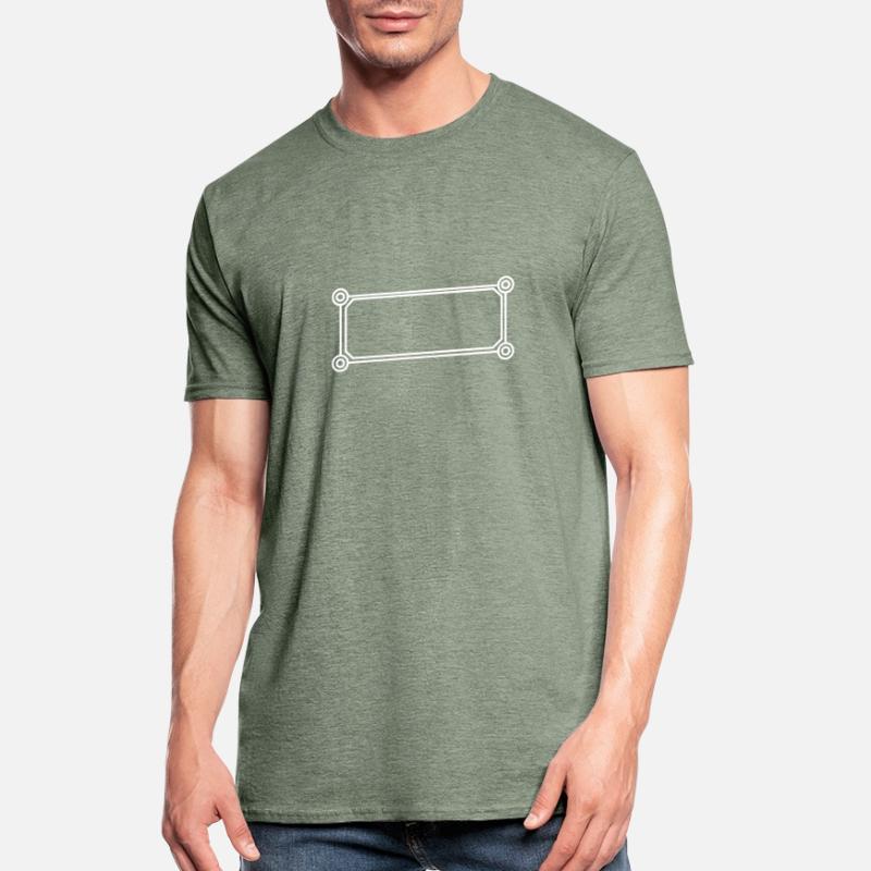 Rectangular frame white round corners Unisex Polycotton T-Shirt