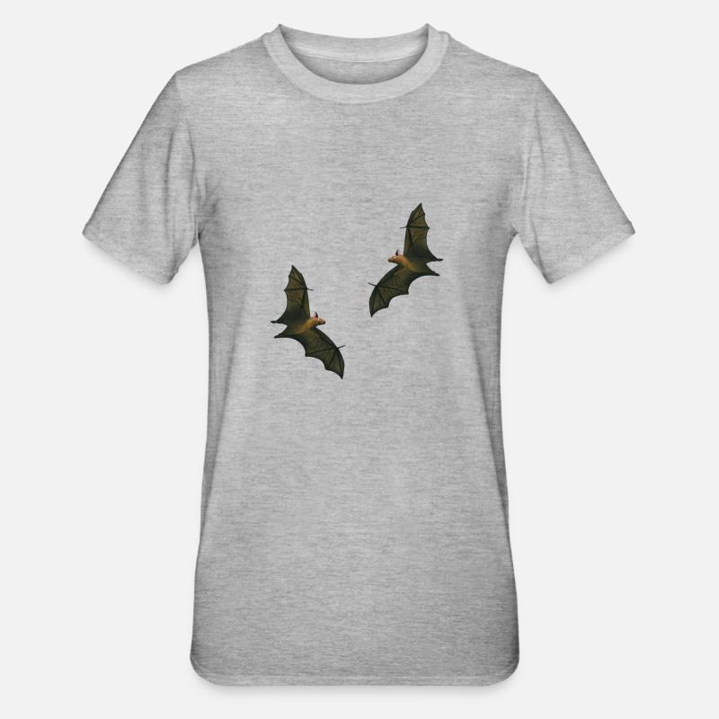 dancing fruit bats - Unisex Polycotton T-Shirt - heather grey