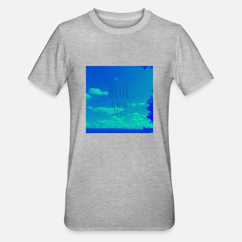 Blue sky - Unisex Polycotton T-Shirt - Grau meliert