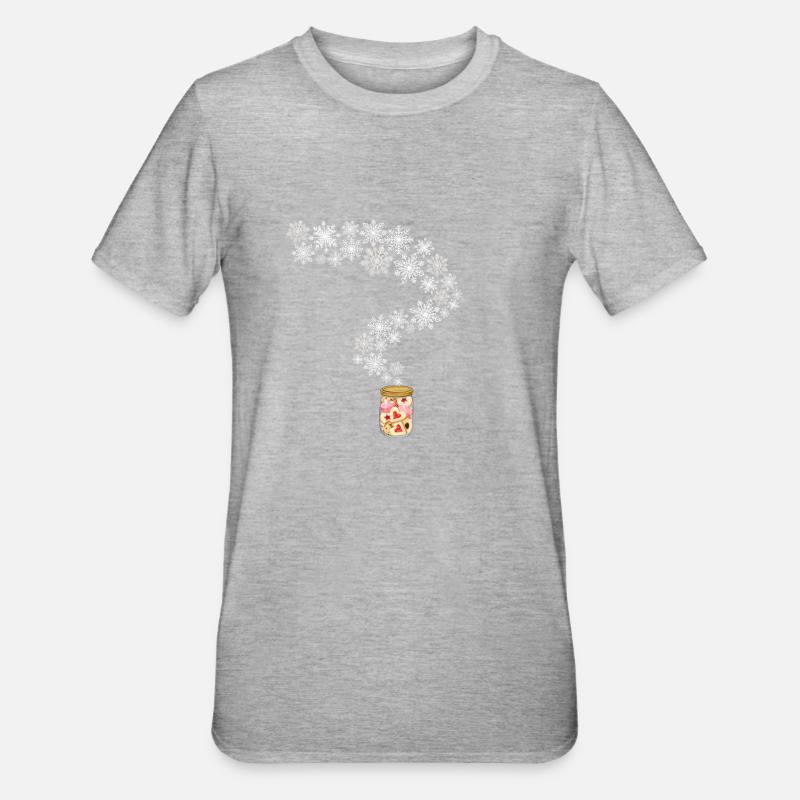 Biscuits de Noël - T-shirt polycoton Unisexe - gris chiné