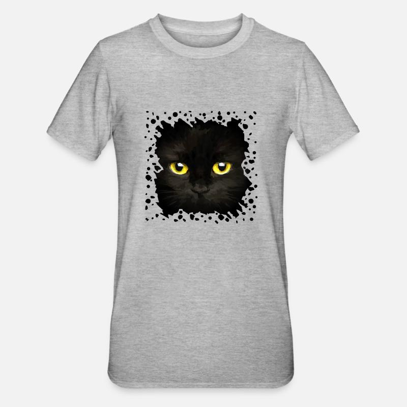 Chat - T-shirt polycoton Unisexe - gris chiné