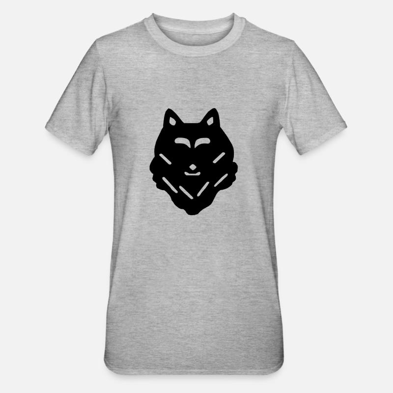 BORZ HEAD - Unisex Polycotton T-Shirt - Grau meliert