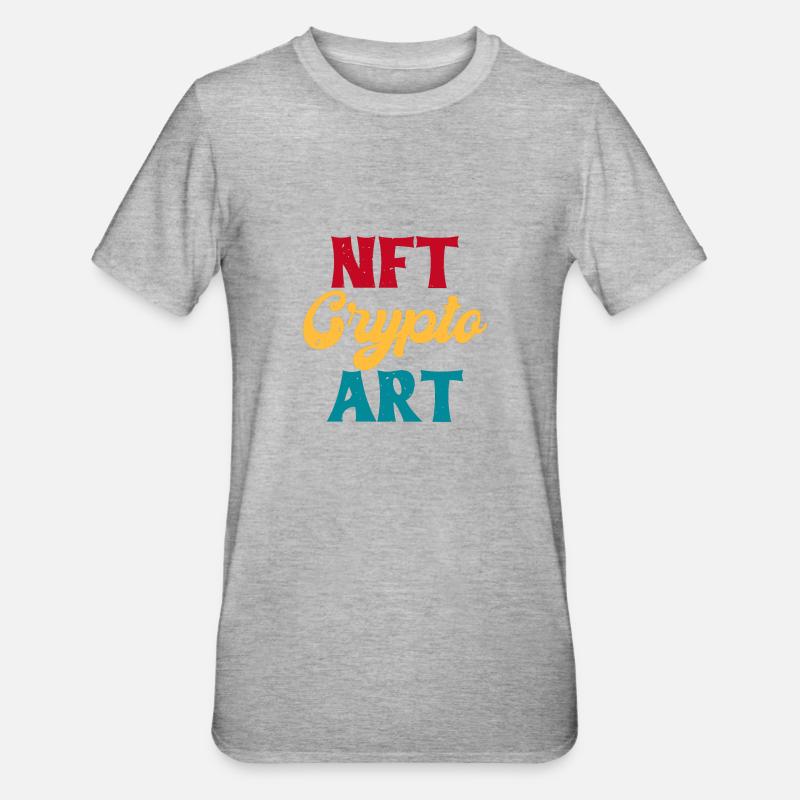NFT crypto Art - T-shirt polycoton Unisexe - gris chiné