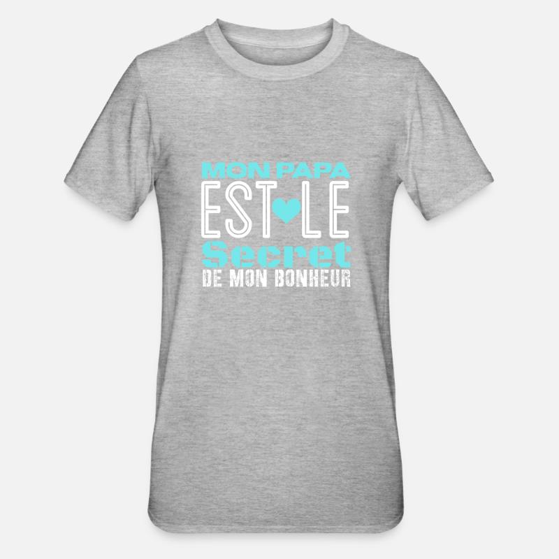 J'aime papa - T-shirt polycoton Unisexe - gris chiné