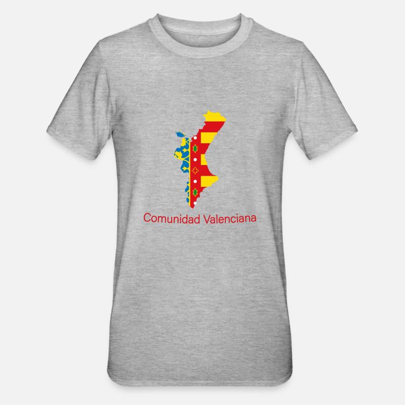 Comunidadvalenciana - Unisex Polycotton T-Shirt - heather grey