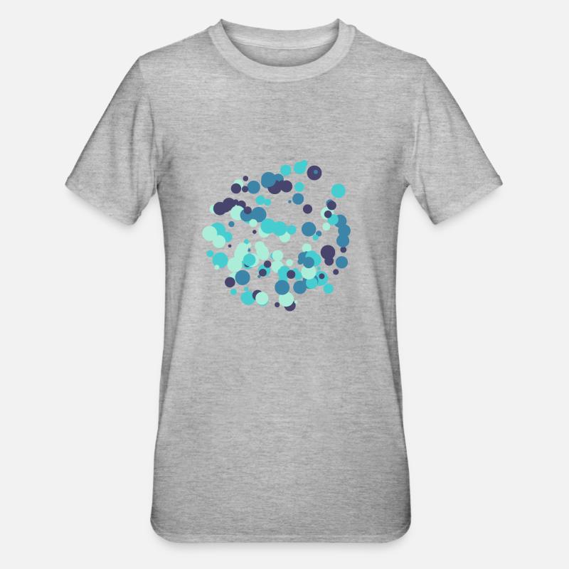 Abstrakte Kreise Muster - Unisex Polycotton T-Shirt - Grau meliert
