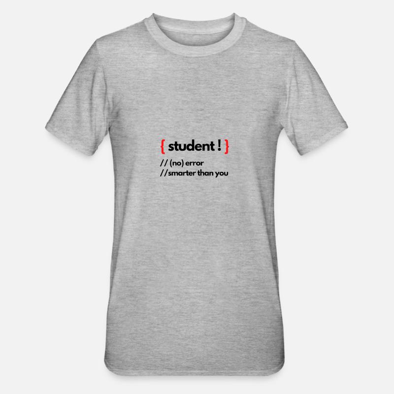 ÉTUDIANT - T-shirt polycoton Unisexe - gris chiné