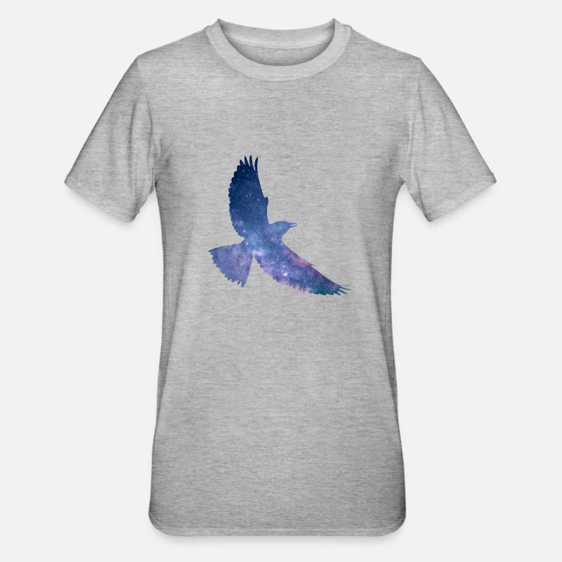 Oiseau de l’espace - T-shirt polycoton Unisexe - gris chiné