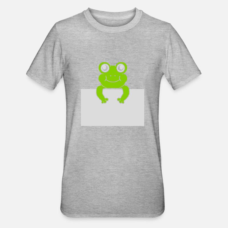 Texte présent Comic Frog - T-shirt polycoton Unisexe - gris chiné