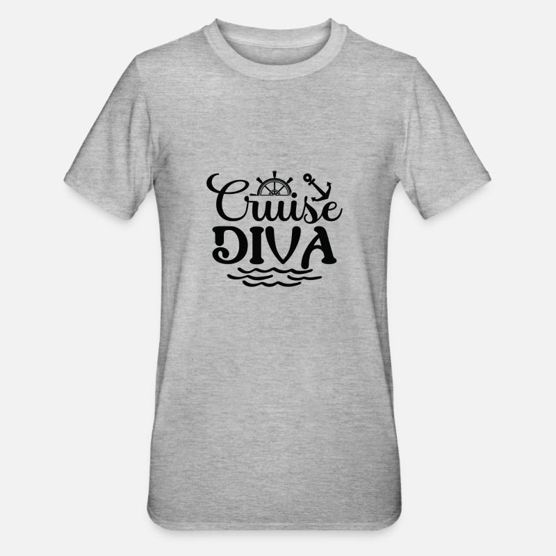 Diva de la croisière - T-shirt polycoton Unisexe - gris chiné