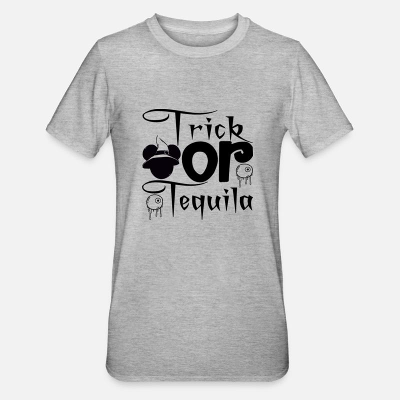 Trick ou Tequila - T-shirt polycoton Unisexe - gris chiné