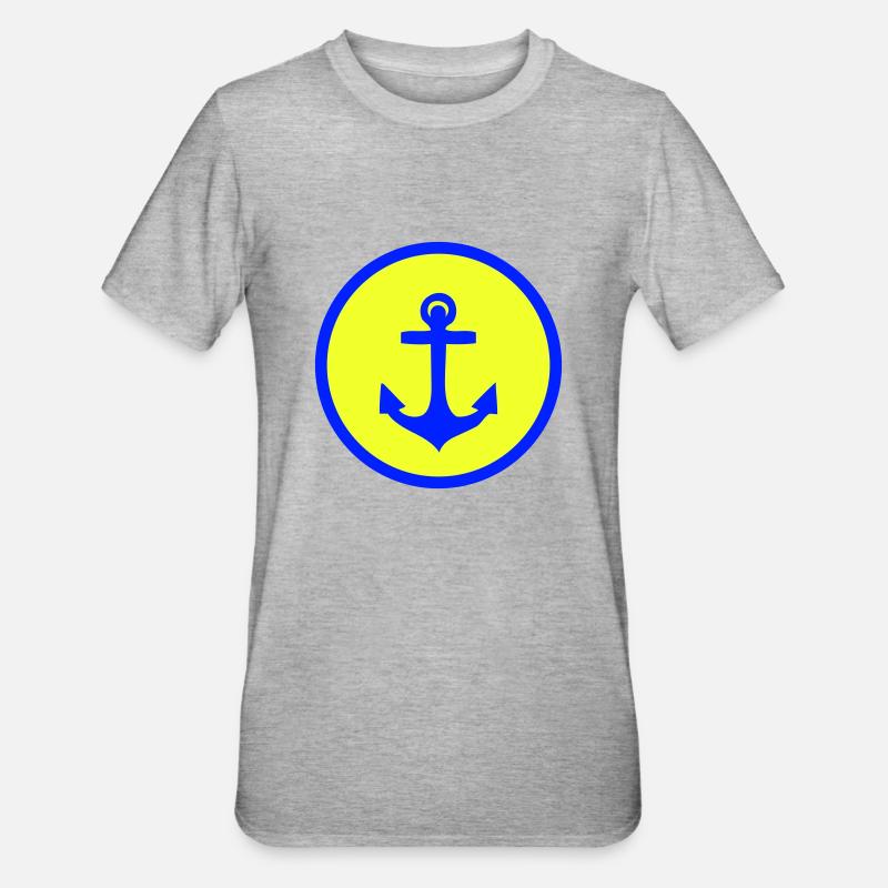 Ancre - T-shirt polycoton Unisexe - gris chiné