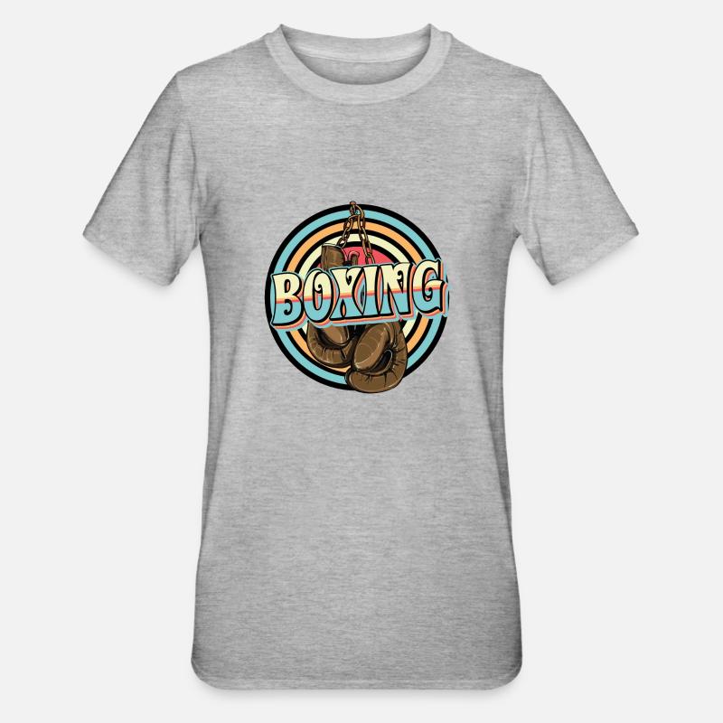 Boxe - T-shirt polycoton Unisexe - gris chiné