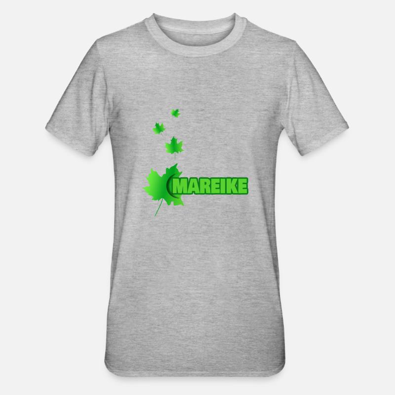 Maple leaf for Mareike - Unisex Polycotton T-Shirt - heather grey